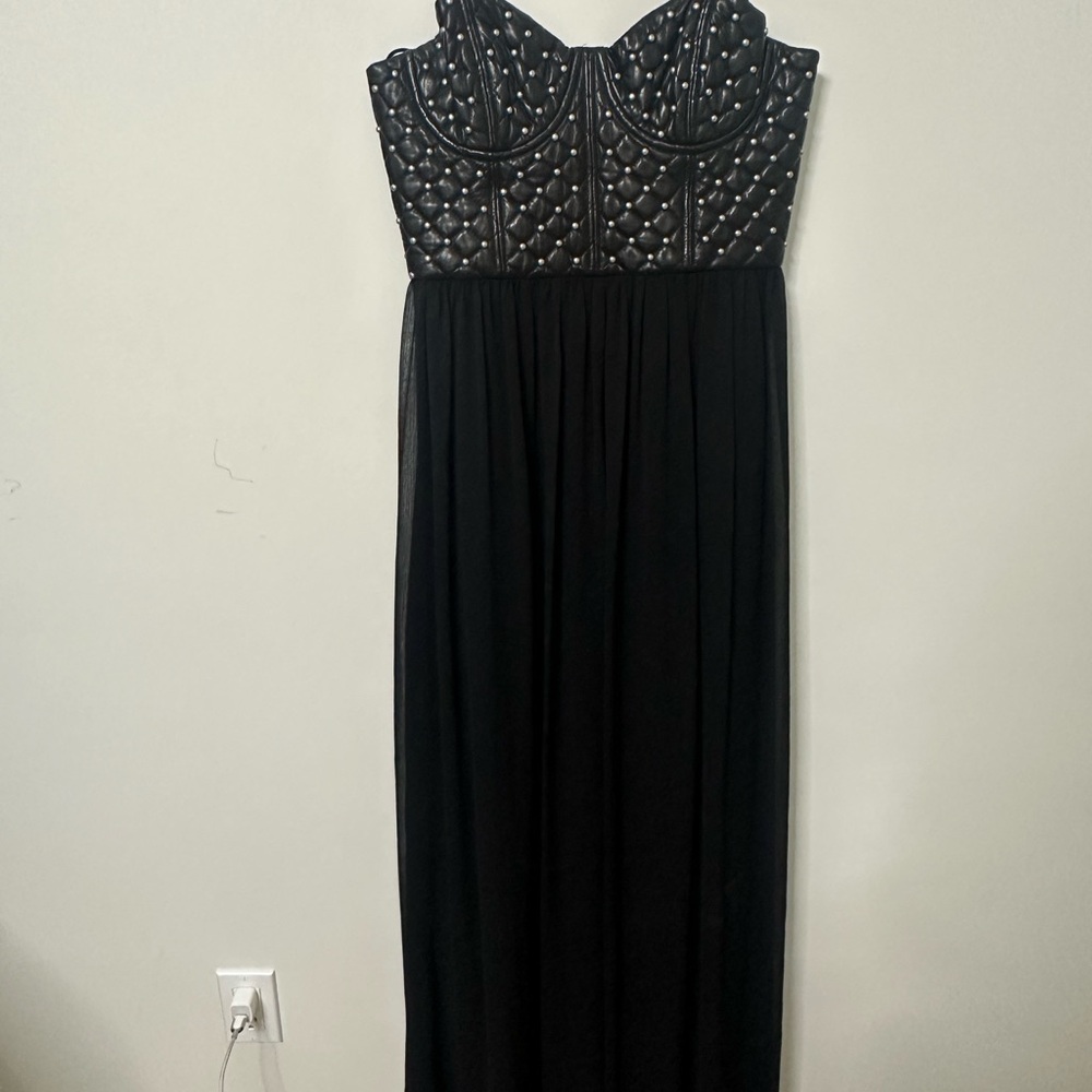 Alice + Olivia Silver and Black  Gown